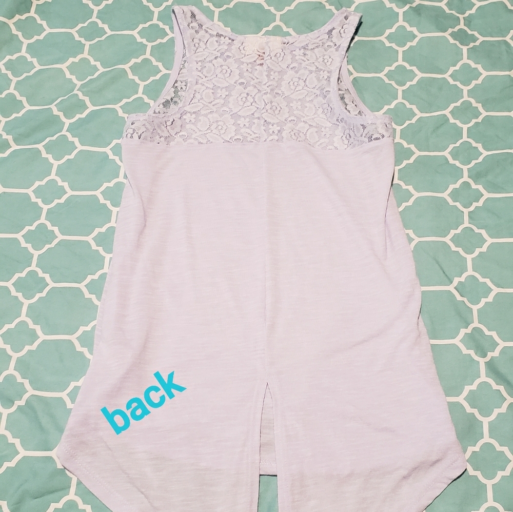 open back tank top lace